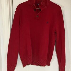 Ralph Lauren Men's Vibrant Red Crewneck Sweater